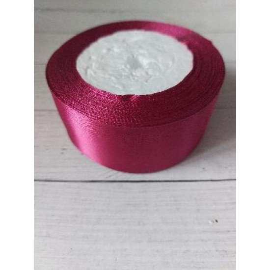 Ленты атласные однотонные 4 см цв. розовая фуксия 28